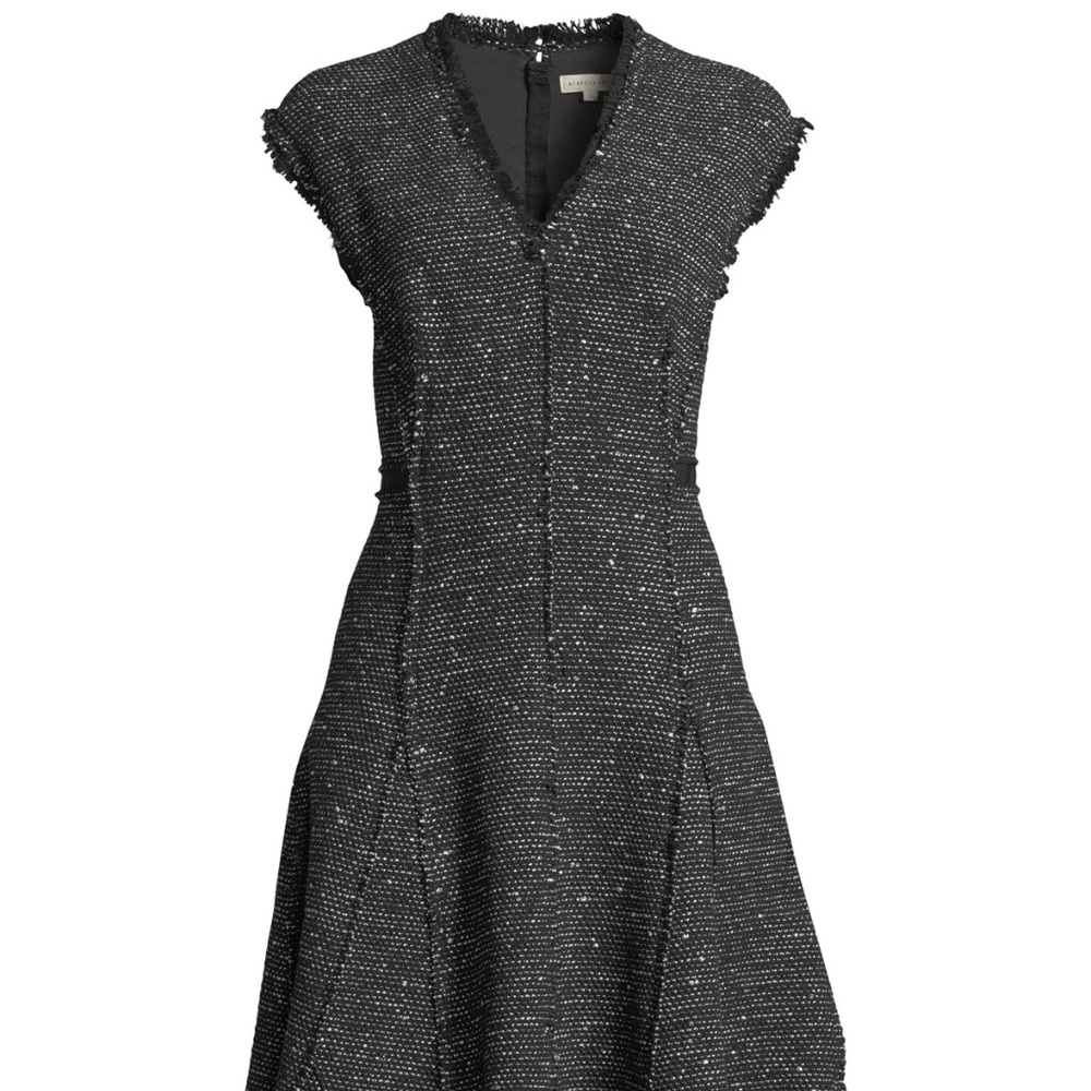 Rebecca Taylor Black Sparkle Tweed dress NEW~with Tag
